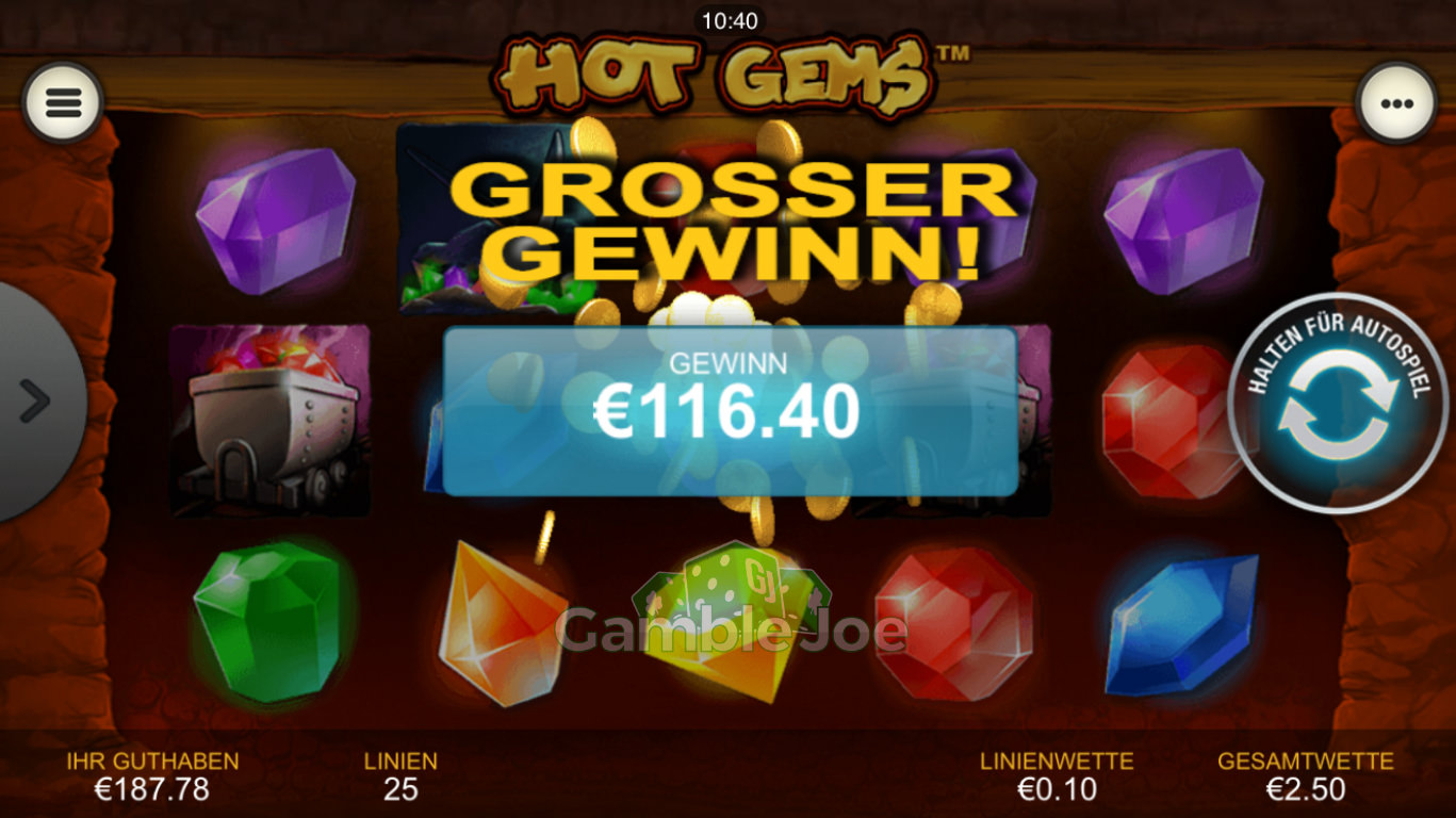 Hot Gems: Hot Gems 17.01.2019 - Gewinn: 47x