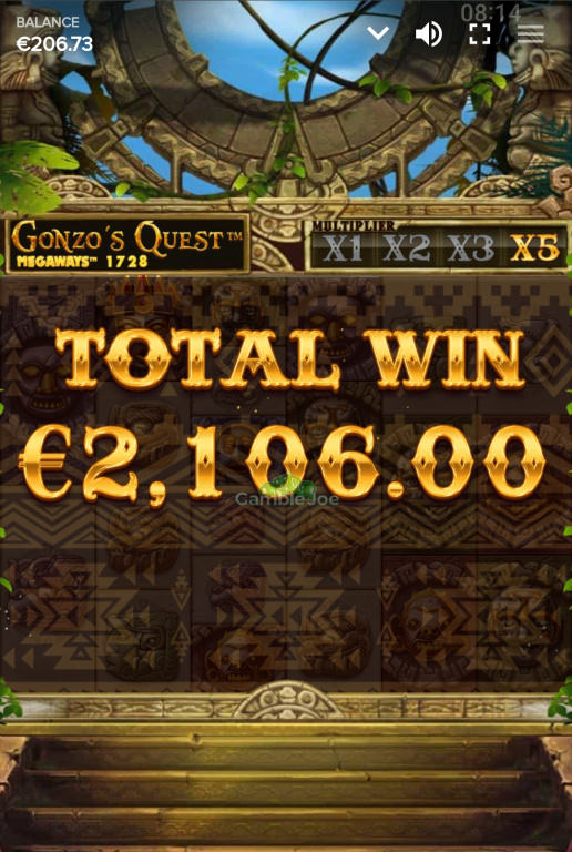 Gonzo's Quest Megaways Winning picture of Edizkassel