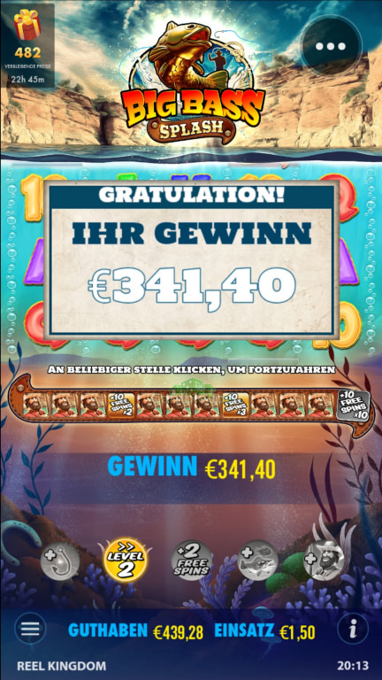 Big Bass Splash Gewinnbild von Brieftaube2607