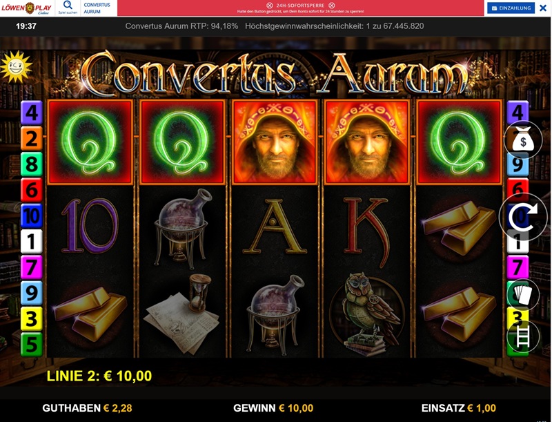 Löwen Play Convertus Aurum Test