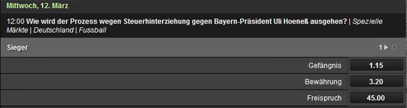 Live-Tickers zur Wette gegen Uli Hoeneß