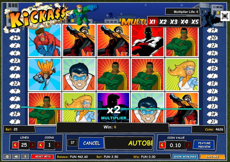 Kick Ass Superhelden Slot