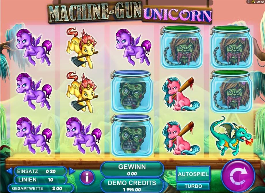 Machine-Gun Unicorn - ein kontrastreicher Slot