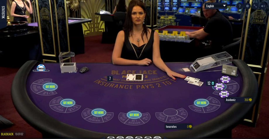 Europäisches Live Blackjack