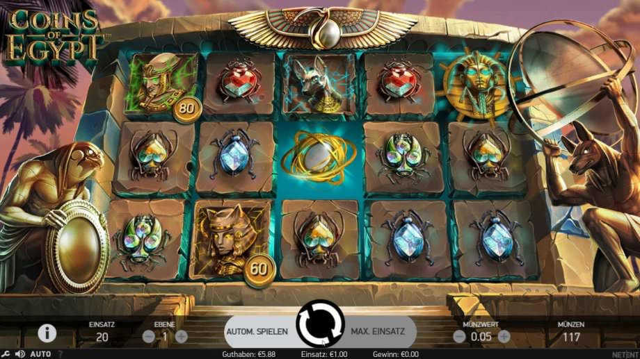 Der neue NetEnt Slot Coins of Egypt