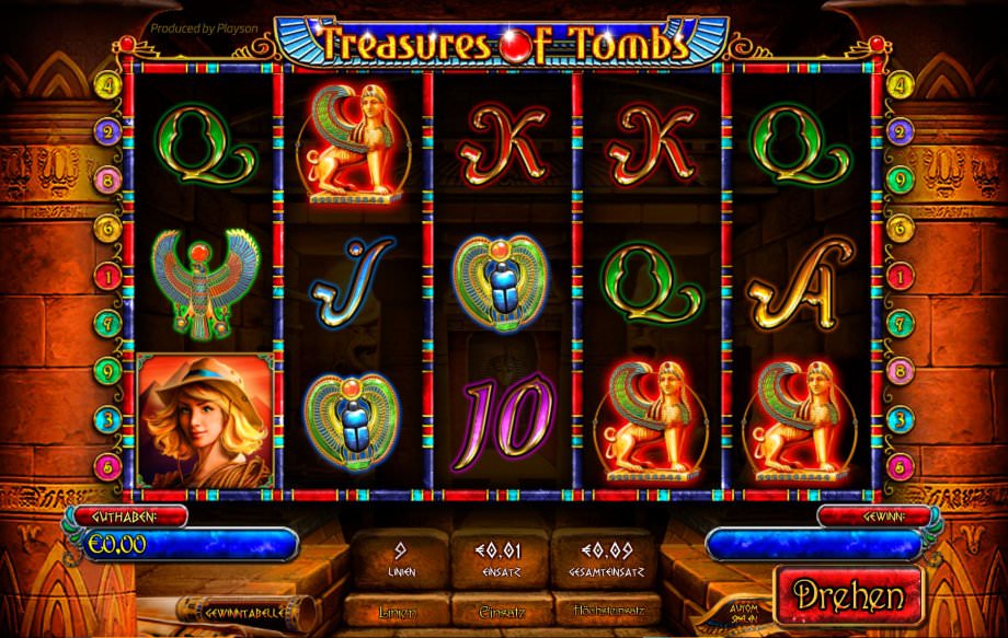 Der Spielautomat Treasures of Tombs von Playson