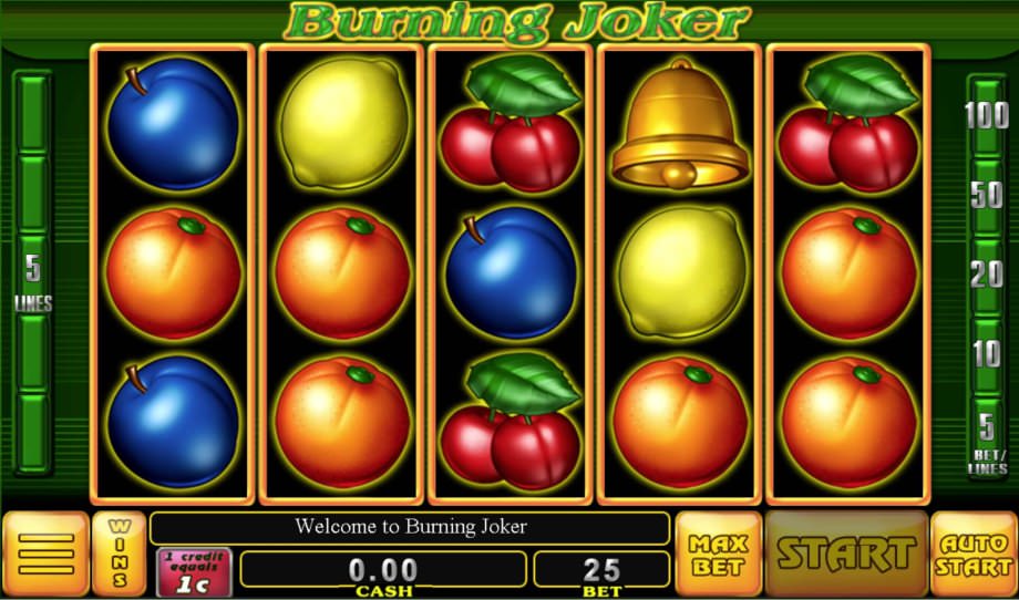 Burning Joker: Früchte-Slot von Noble Gaming
