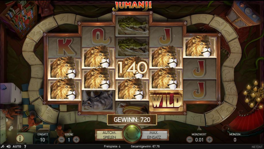 Der neue Jumanji Slot von NetEnt