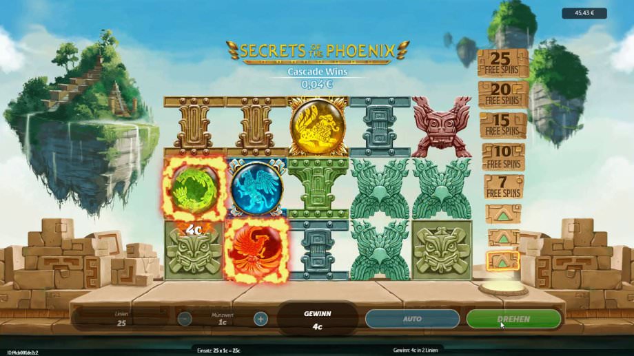 Der Slot Secret of the Phoenix von Gamesys