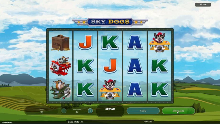 Der Spielautomat Sky Dogs von Gamesys