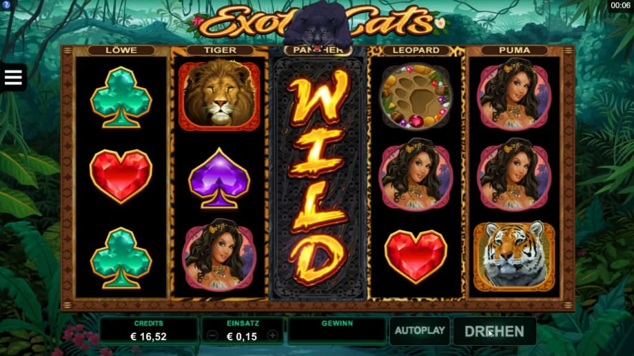 Exotic Cats Spielautomat von Microgaming