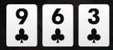 Flush beim 3 Karten Poker
