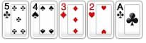 Straße beim 5 Karten Poker