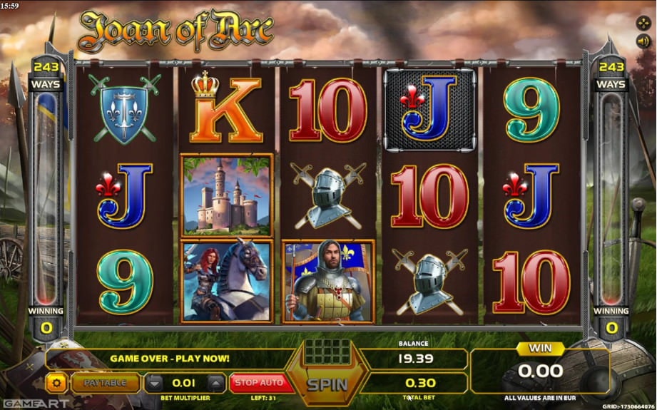 Der GameArt Slot Joan of Arc