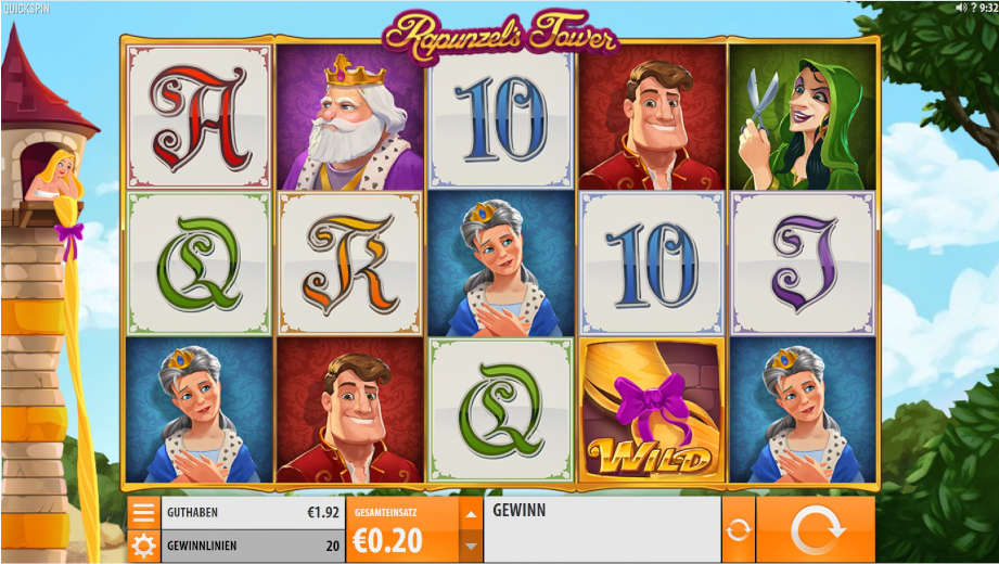 Der Slot Rapunzel's Tower von Quickspin