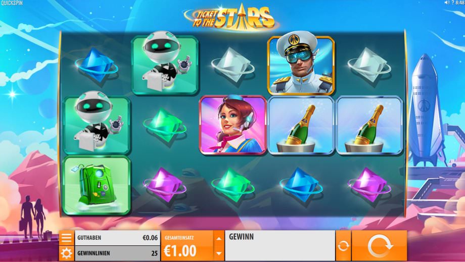 Der Quickspin Slot Ticket to the Stars