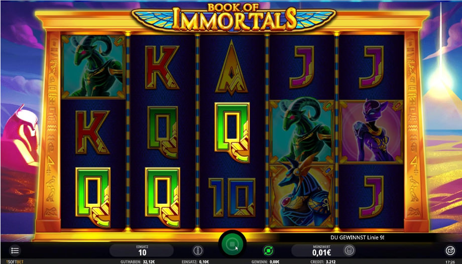 Der Slot Book of Immortals von iSoftBet