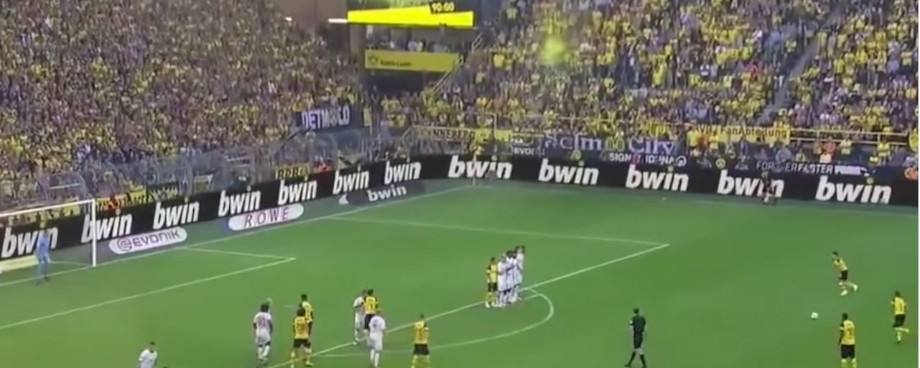 Beispiel für bwin Bannerwerbung beim BVB