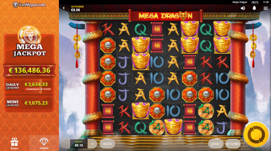 Der neue Red Tiger Slot Mega Dragon