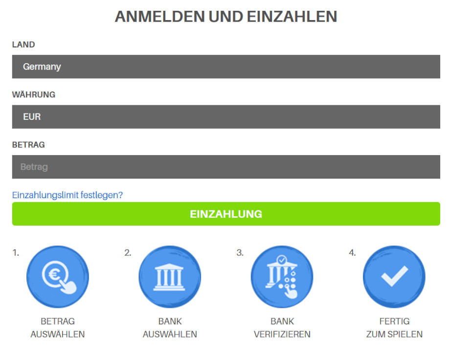 Eizahlungsmaske bei SchnellWetten.com