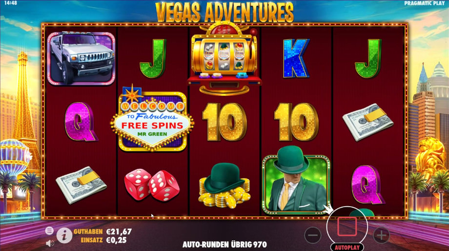 Vegas Adventures with Mr Green von Pragmatic Play