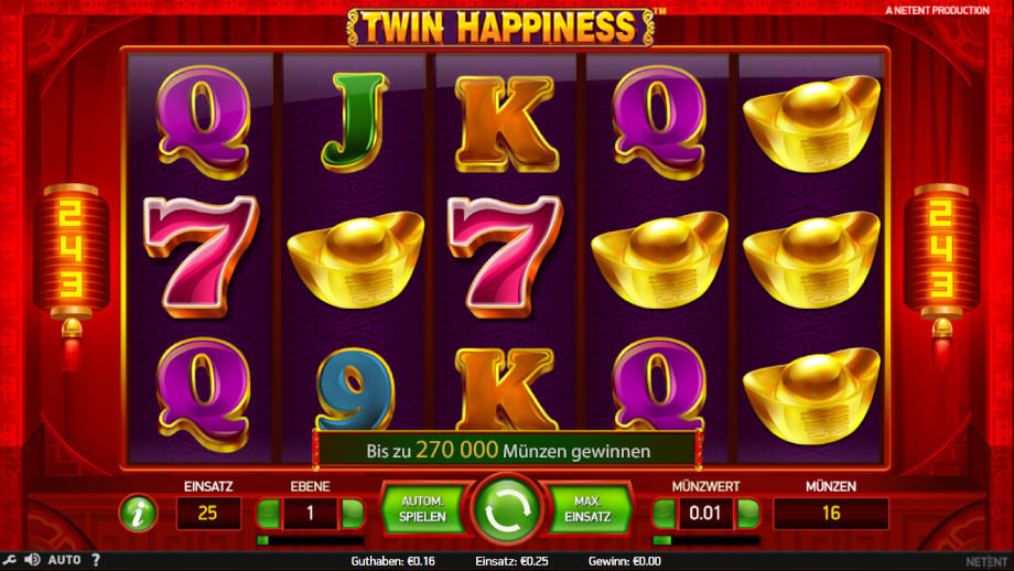 Twin Happiness von NetEnt