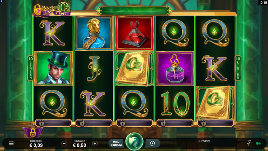 Book of Oz Lock ´N Spin von Microgaming