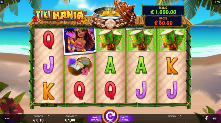 Tiki Mania von Microgaming