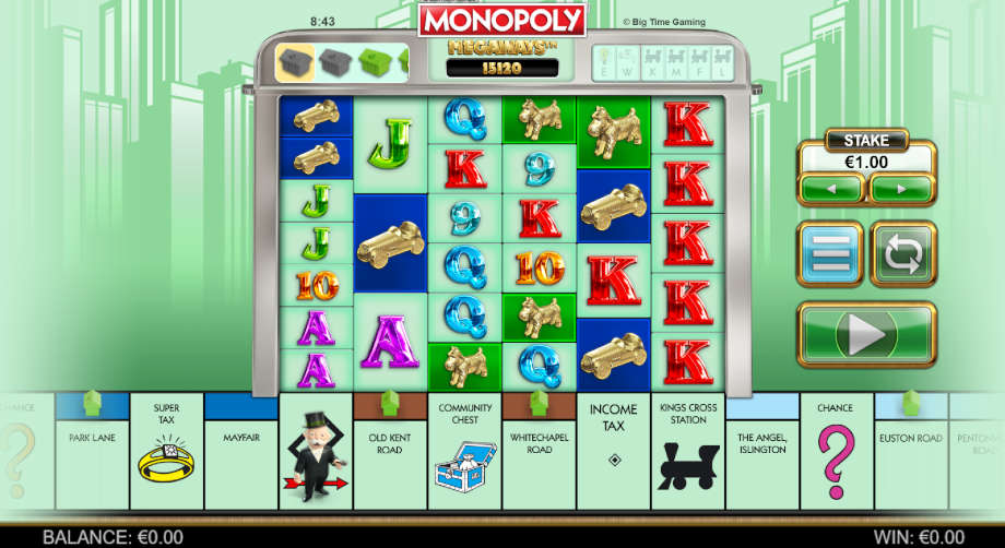 Monopoly Megaways von Big Time Gaming