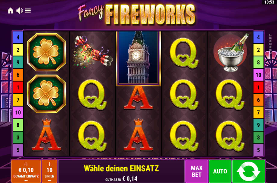 Fancy Fireworks von Gamomat/Bally Wulff