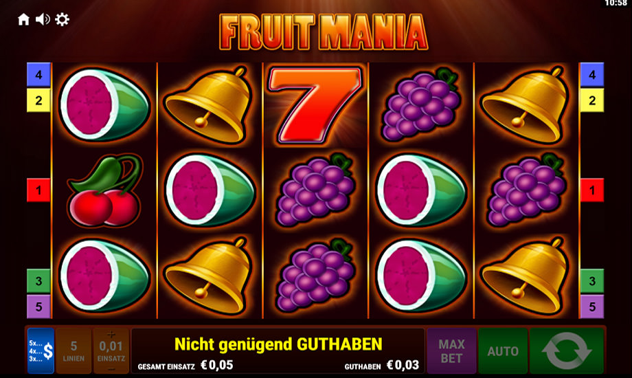 Fruit Mania Slot von Gamomat