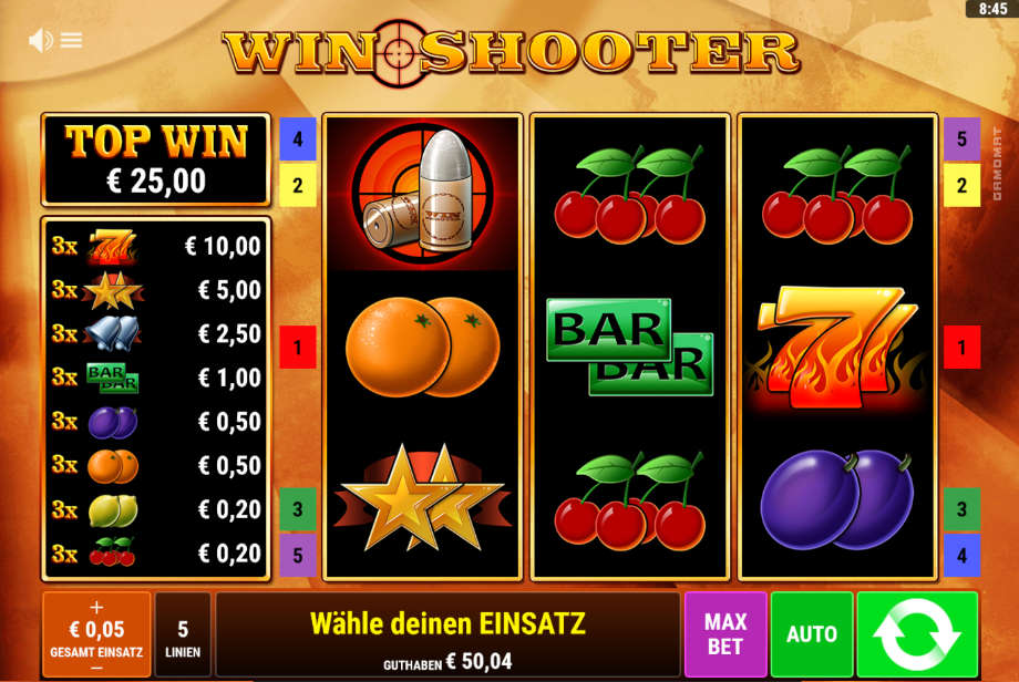 Win Shooter von Gamomat/Bally Wulff