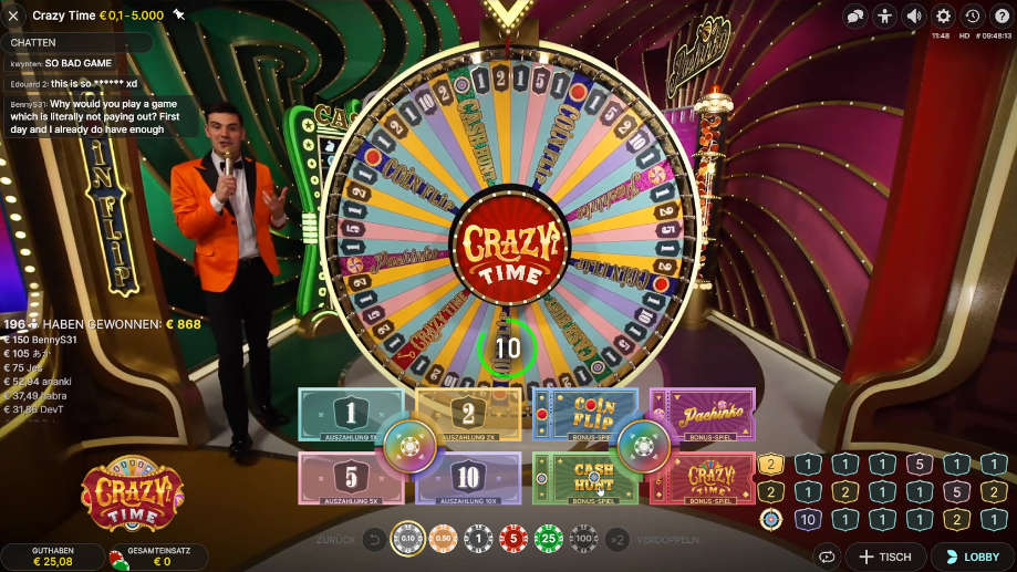 crazy time casino тактика