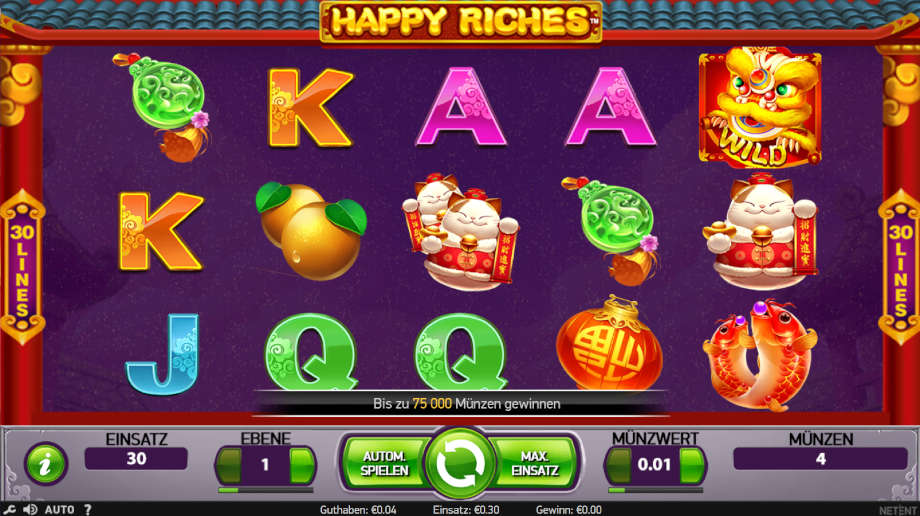 Happy Riches von NetEnt