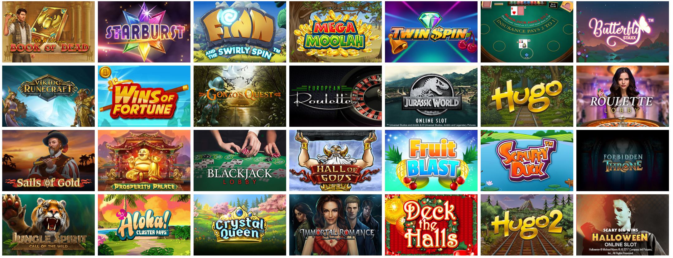 Verschiedene Casino Spiele bei Vegas Hero