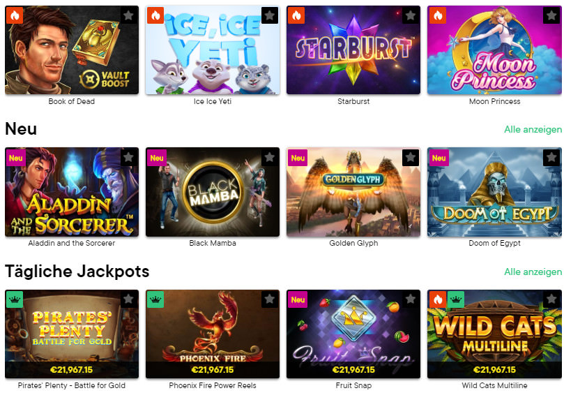 New online casino games