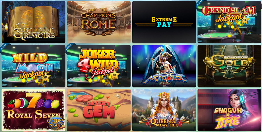 Verschiedene Casino Spiele bei Sunnyplayer