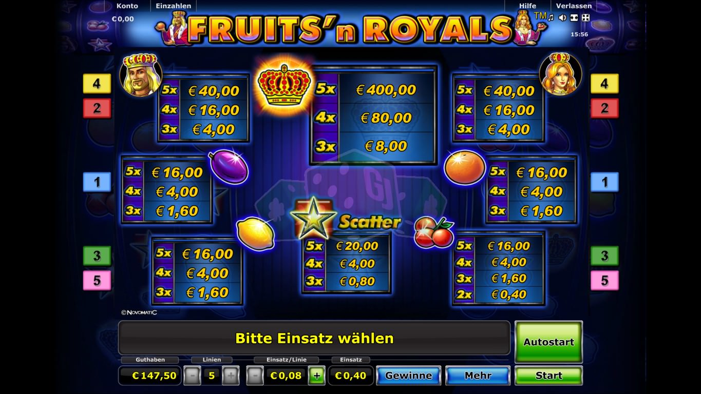 fruits n royals игровой автомат