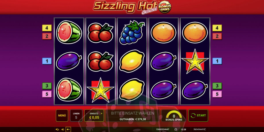 Sizzling Hot Deluxe Bonus Spins Titelbild