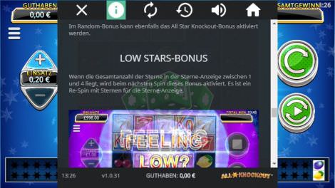 Low Stars Bonus