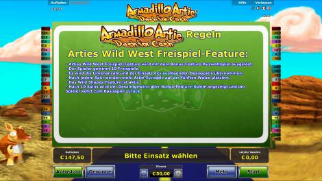 Arties Wild West Freispiel Feature