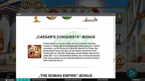 Caesars Conquests Bonus