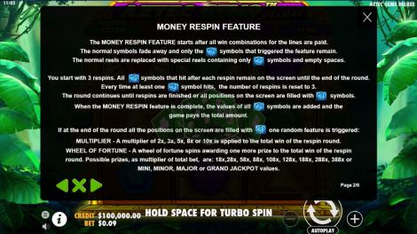 Money Respin Feature