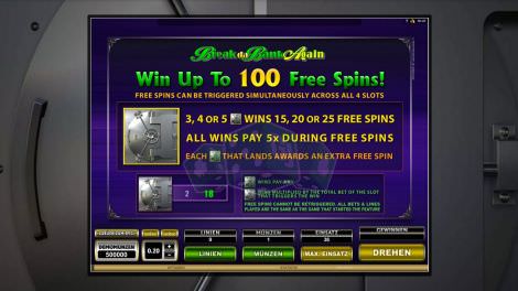 Win up to 100 Free Spins