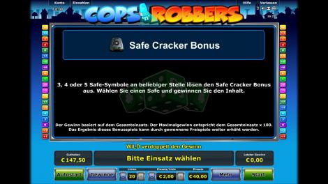Safe Cracker Bonus