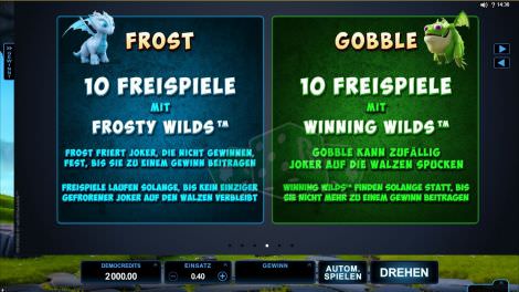 Frost und Gobble Freispiele