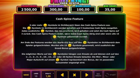 Cash Spins Feature