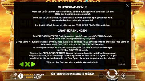 Glücksrad Bonus