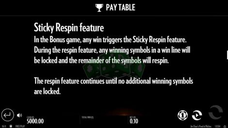 Sticky Respin Feature