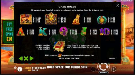 Paytable